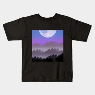 Night with mist Kids T-Shirt